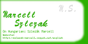 marcell szlezak business card